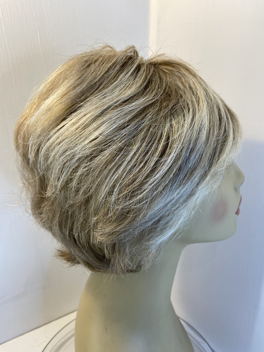 Blonde highlighted short wig. Blss427