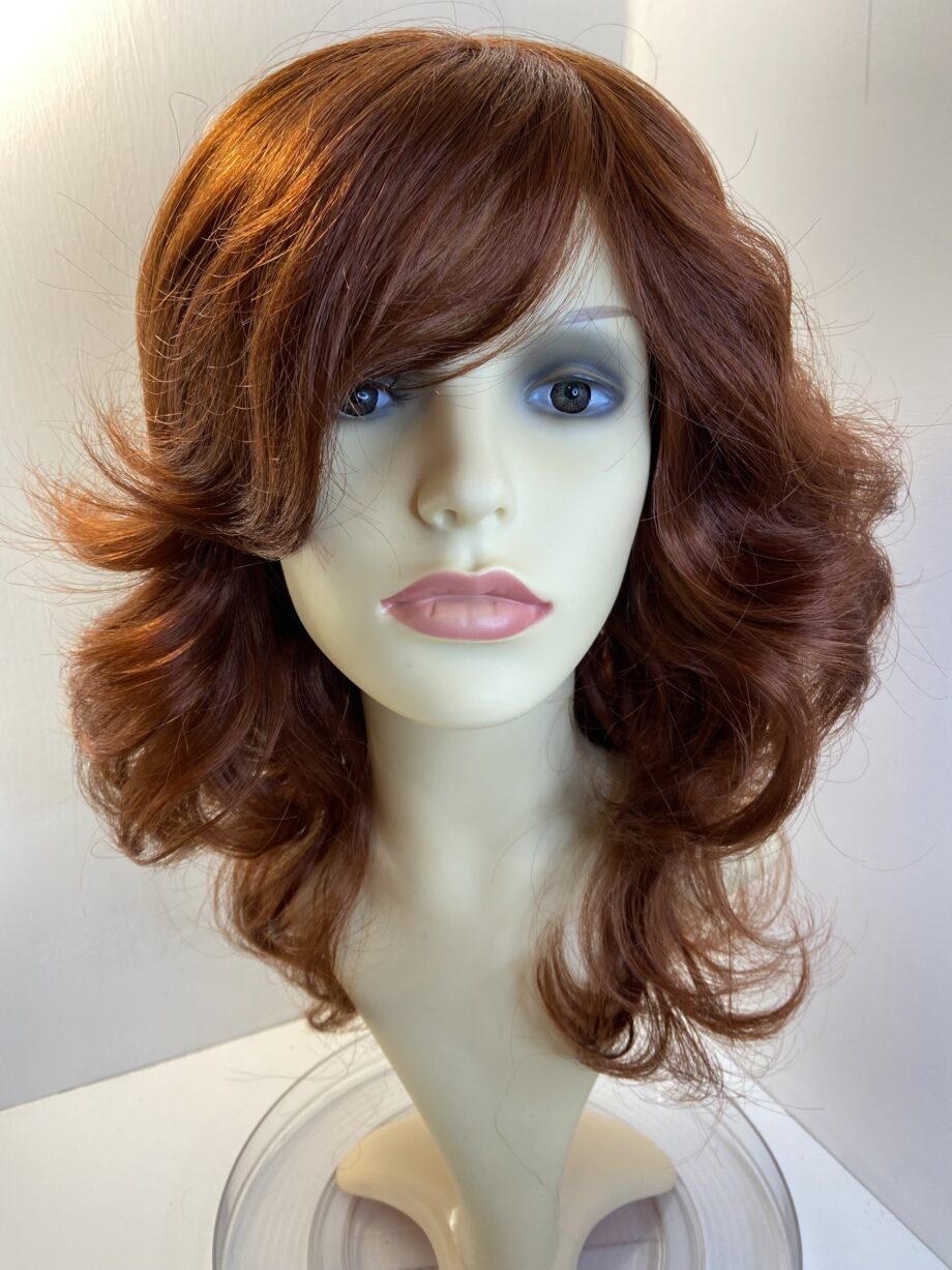 New long red wavy wig. Rlc436