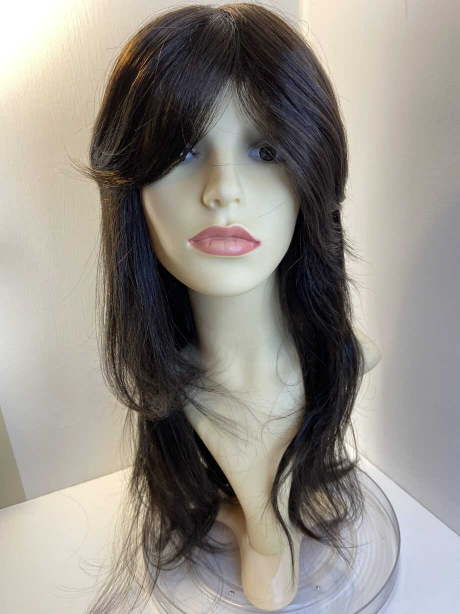 Very long dark brown  new wig. Blls438