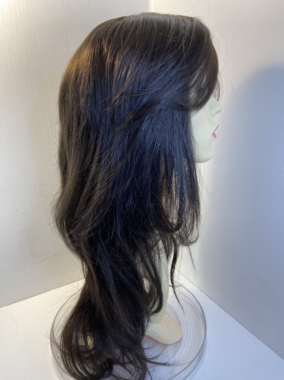 Very long dark brown  new wig. Blls438
