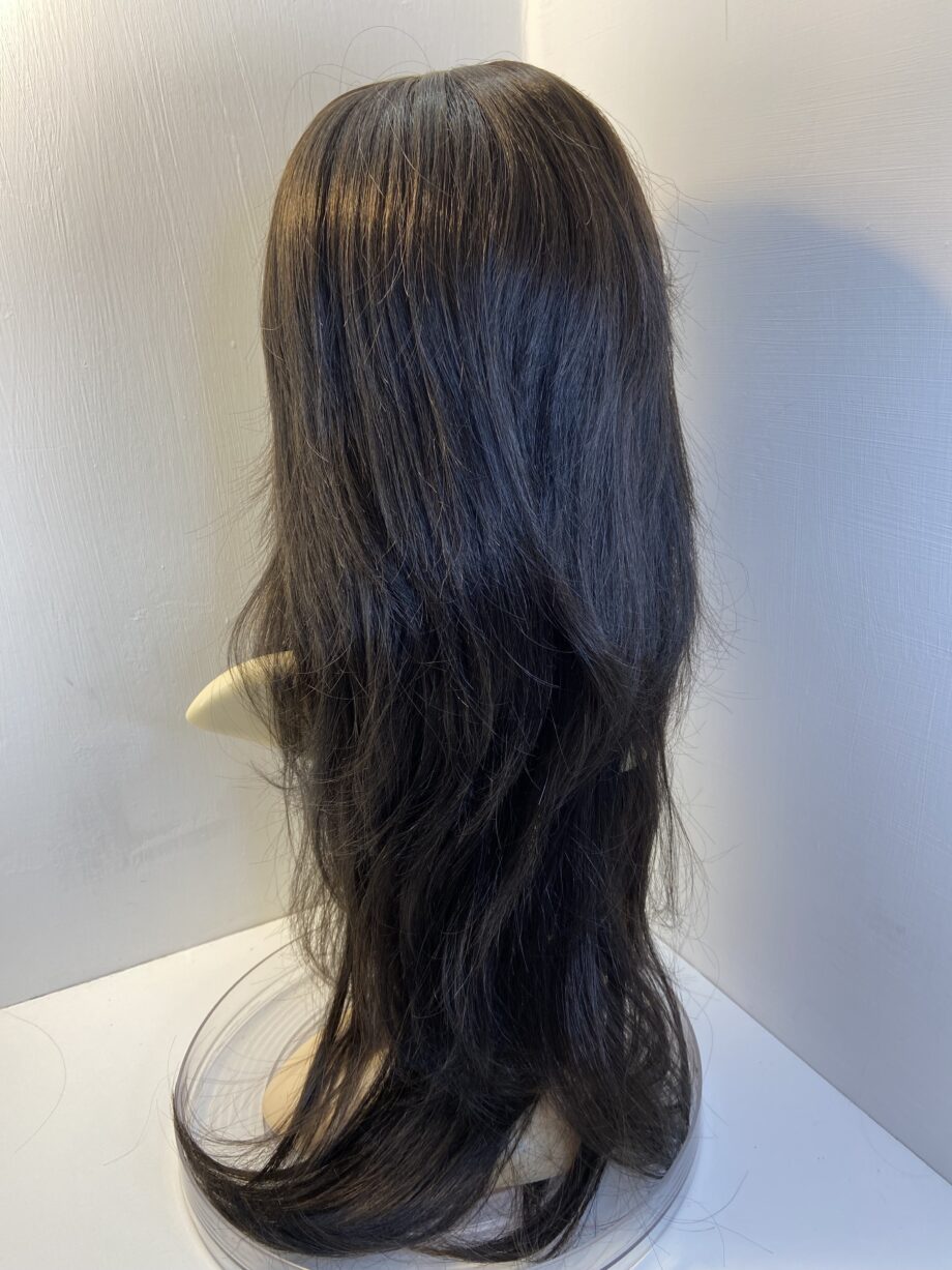 Very long dark brown  new wig. Blls438