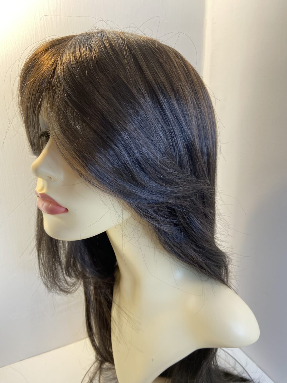 Very long dark brown  new wig. Blls438