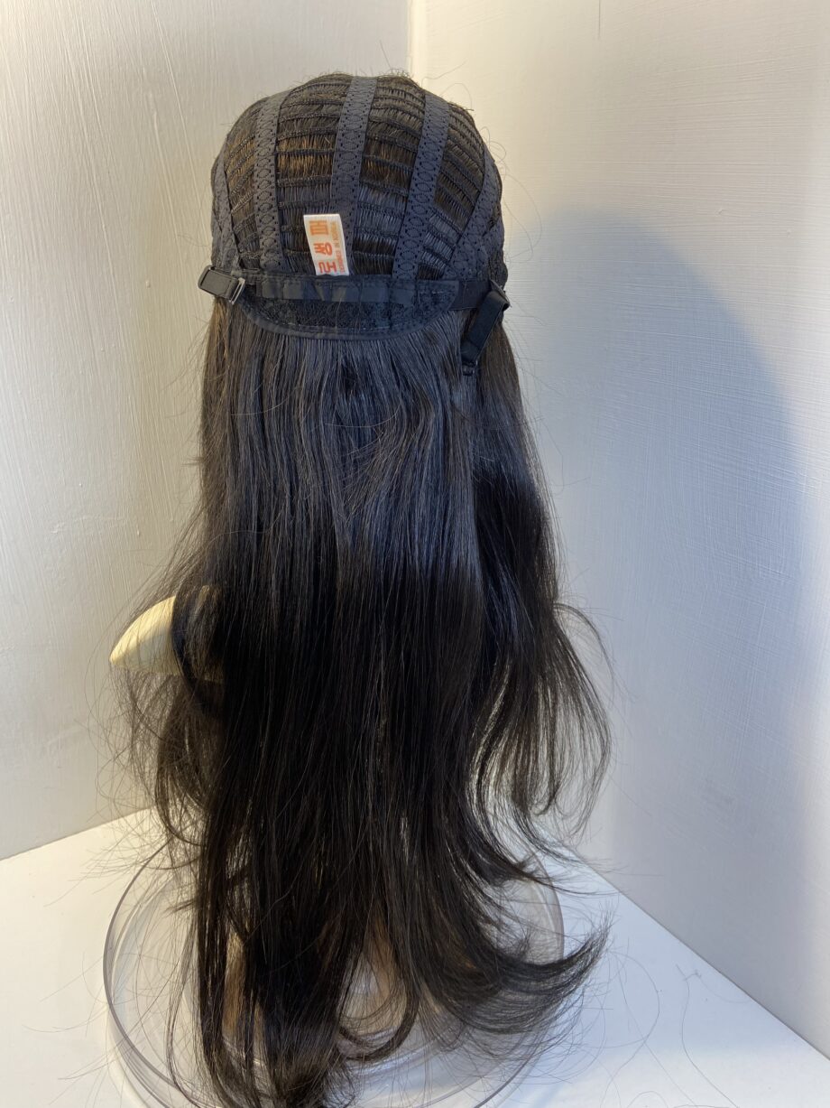 Very long dark brown  new wig. Blls438