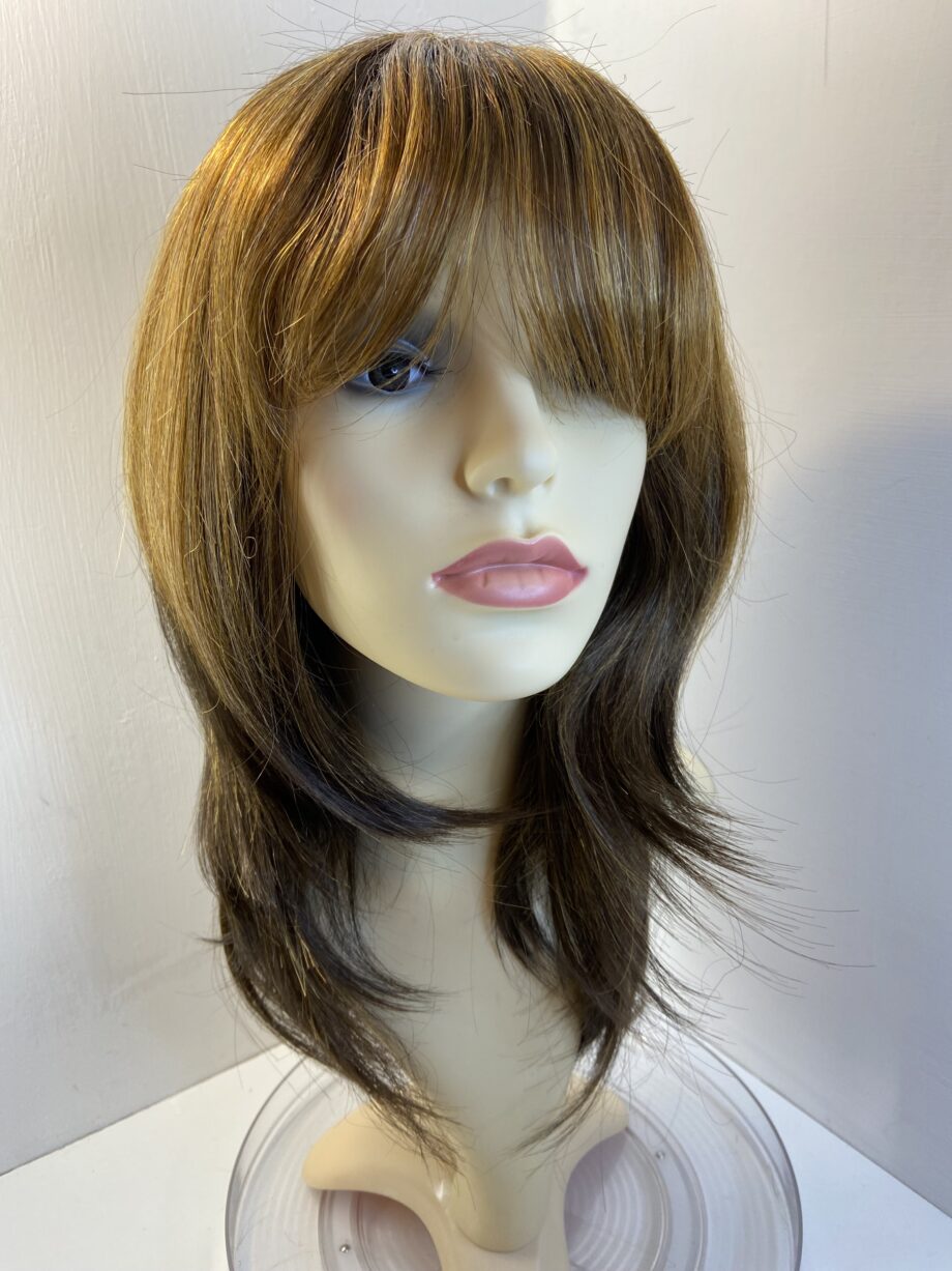 Stunning New long highlighted brown wig. Brls653