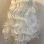 New white long curly wig. Wlw593