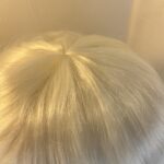 New white long curly wig. Wlw593