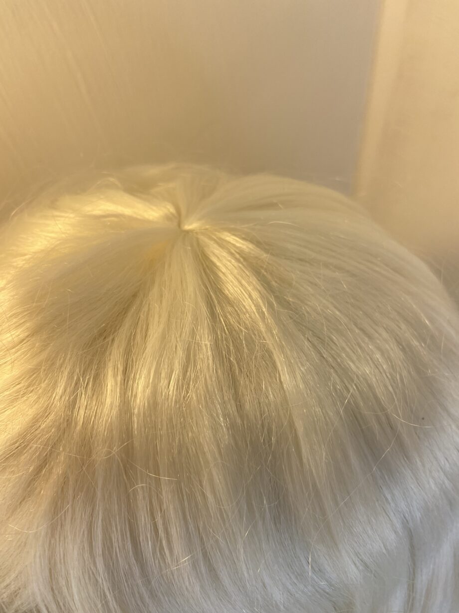 New white long curly wig. Wlw593