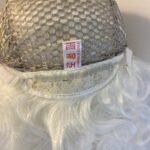 New white long curly wig. Wlw593