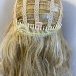 Long curly blonde wig. Bllc330