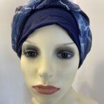 Turban with ribbons navy. 78