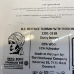 Christine turban with ribbons. 79