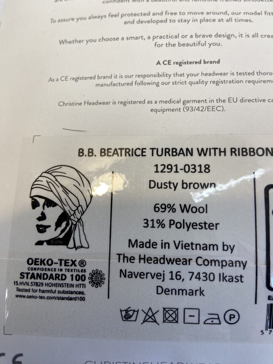 Christine turban with ribbons. 79