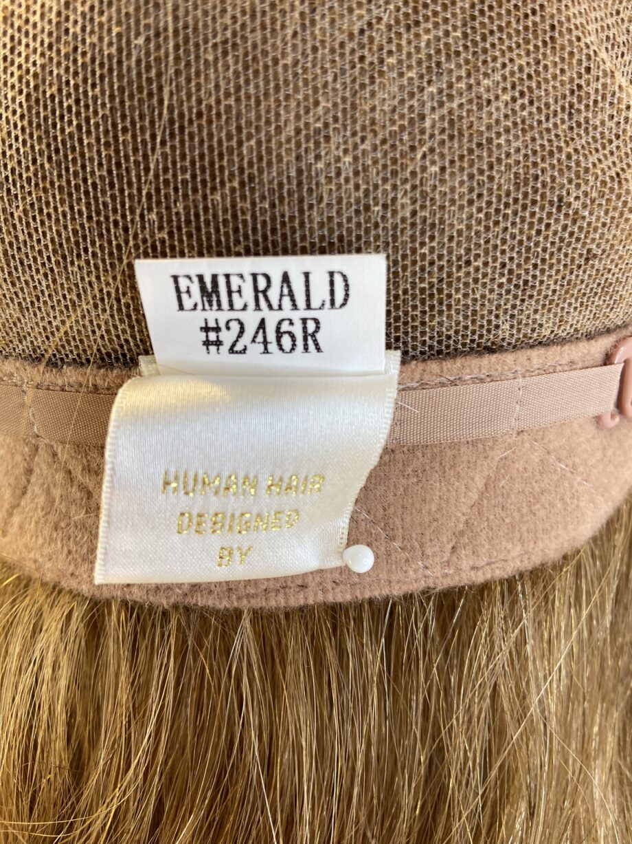 Human hair long honey blonde wig. Blmw55