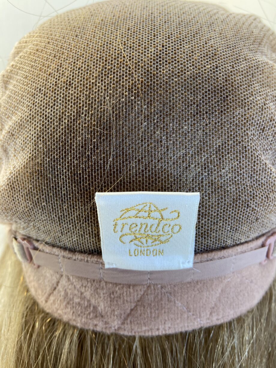 Human hair long honey blonde wig. Blmw55