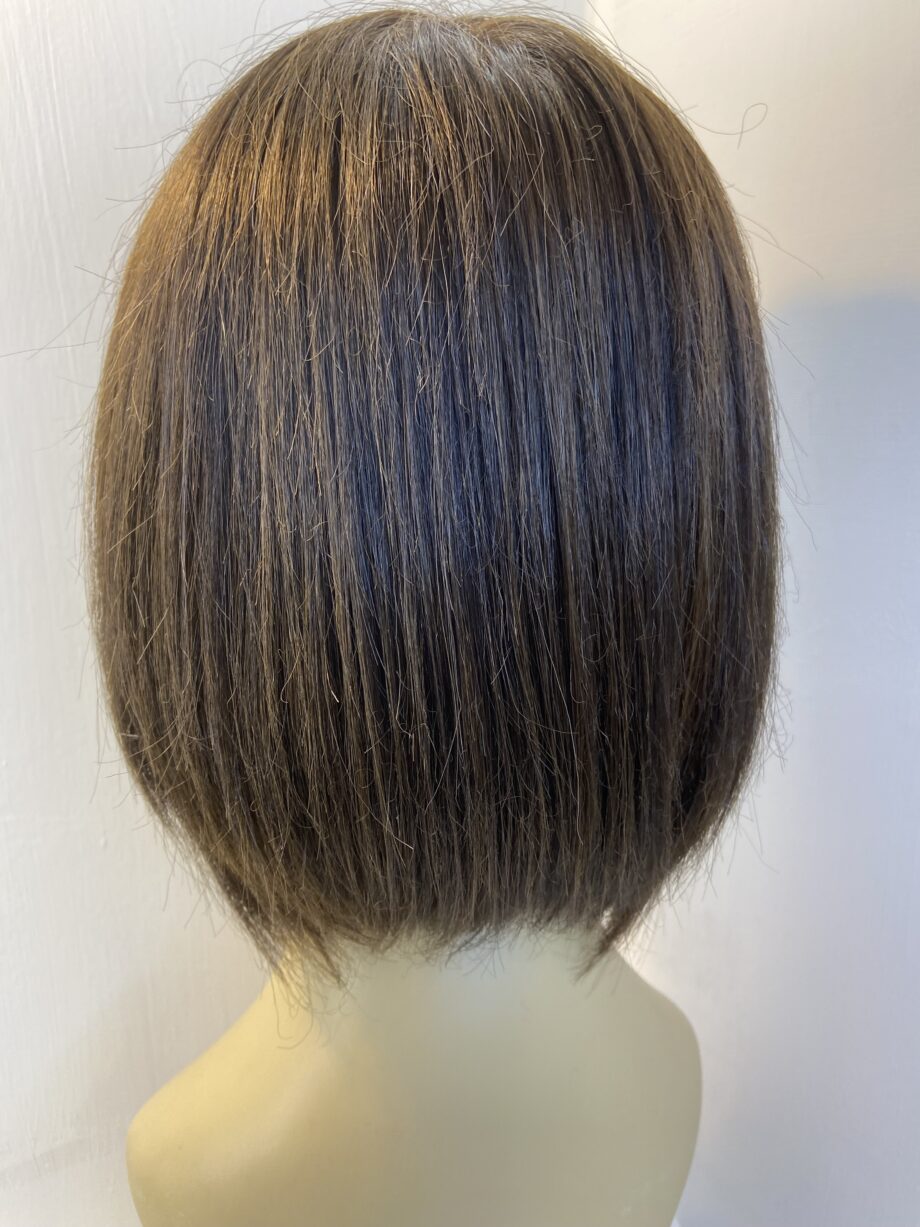 Dark brown shiny Rene of Paris wig. Brms10