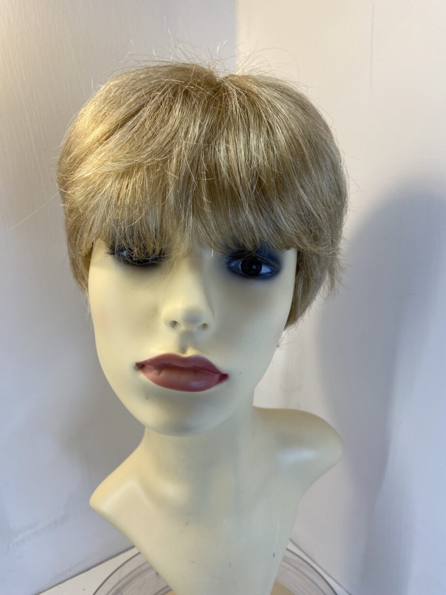 Short blonde natural image wig. Blss25