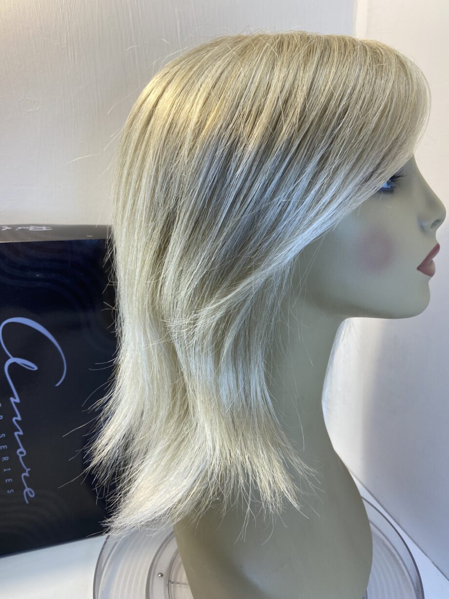 Light blonde as new Rene of Paris wig. Bblls456