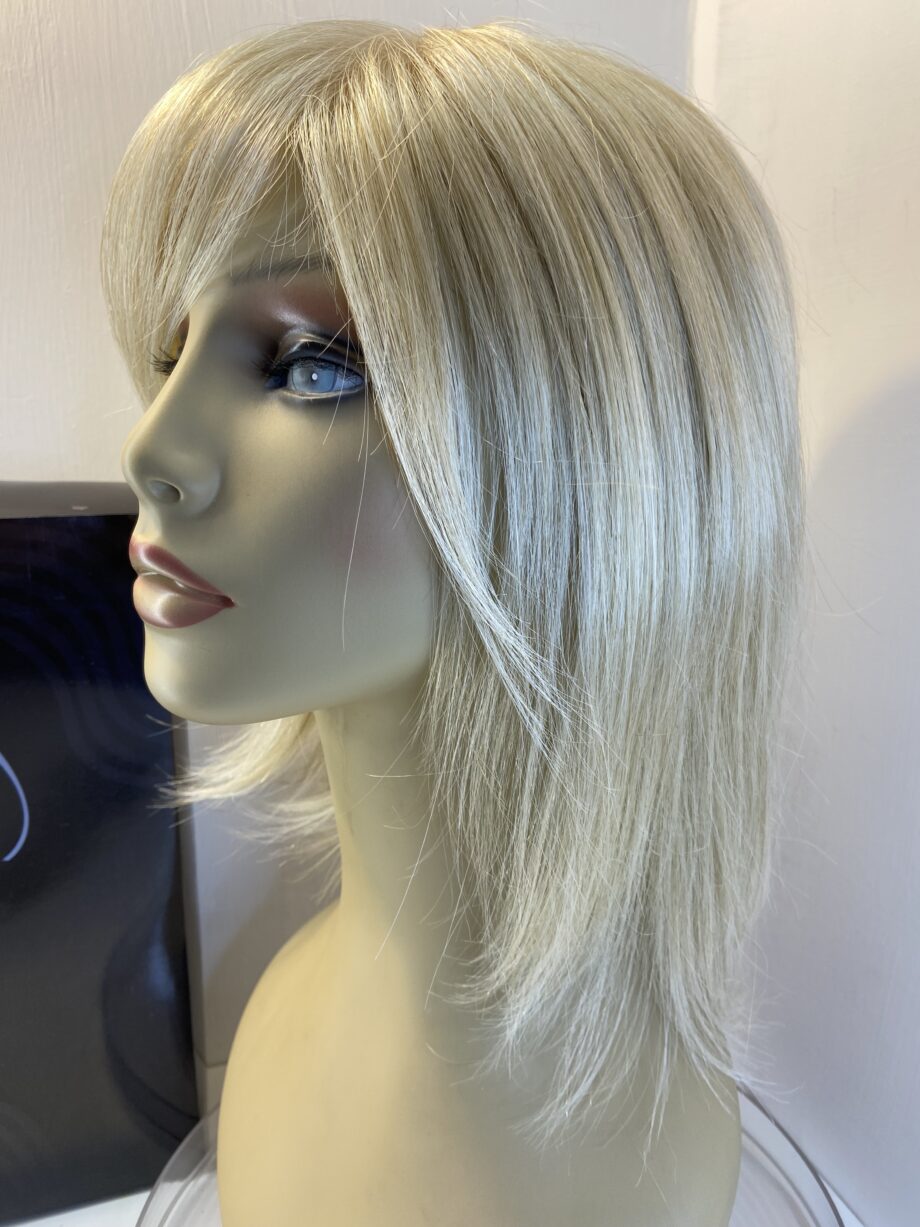 Light blonde as new Rene of Paris wig. Bblls456