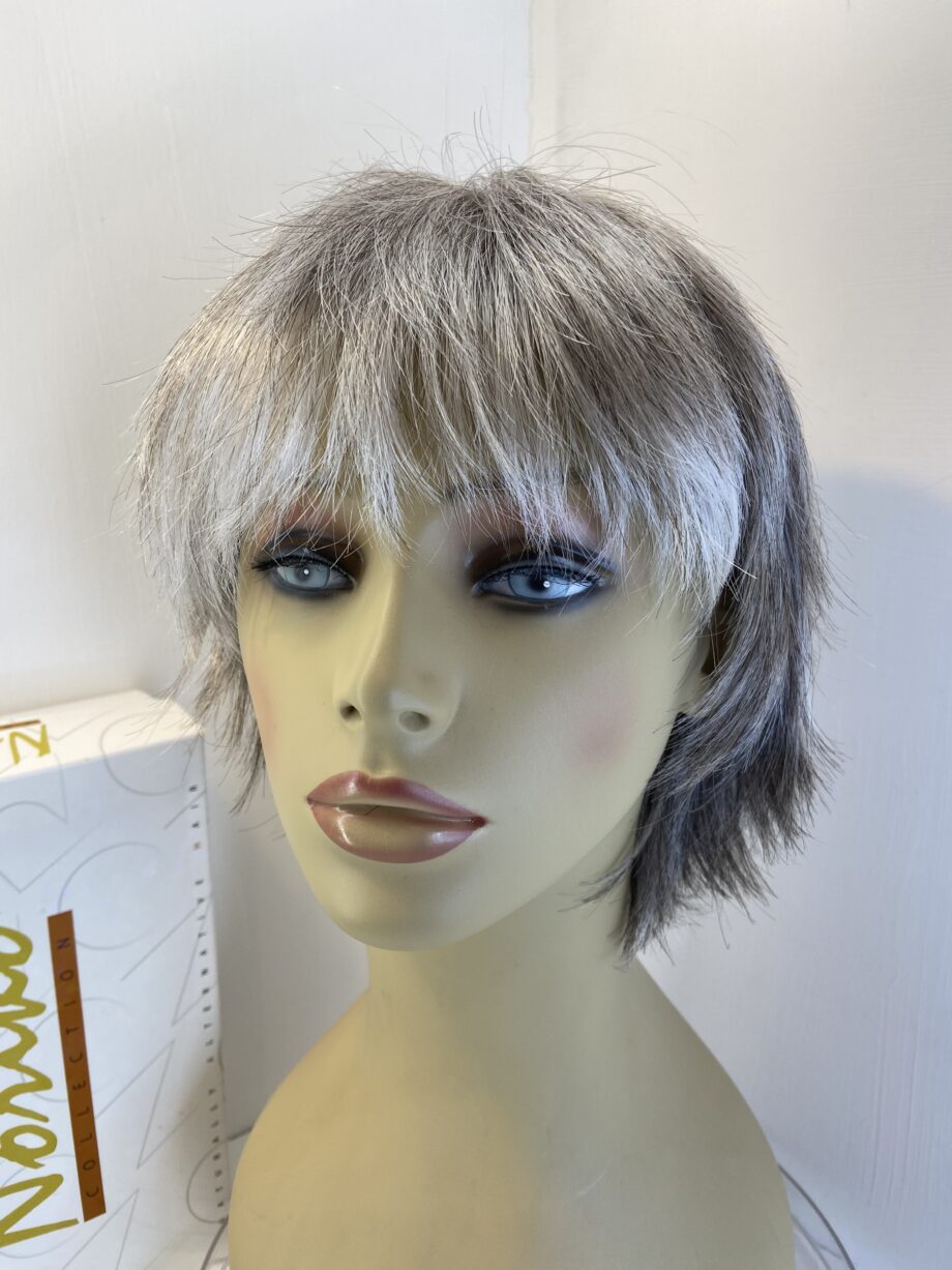Noriko silver grey boxed wig. Bgss448