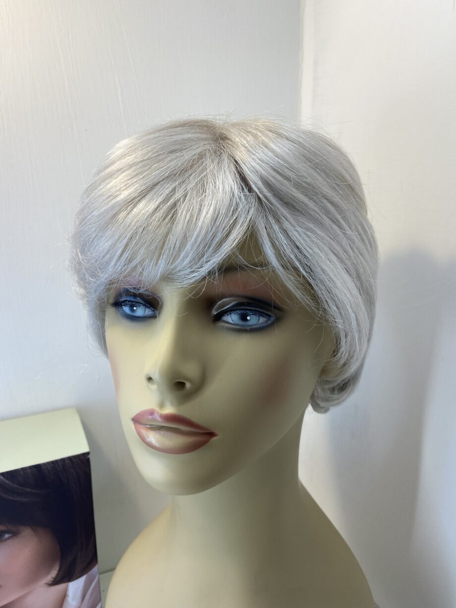Silver white Ellie Willie soft cap wig. Bgss449