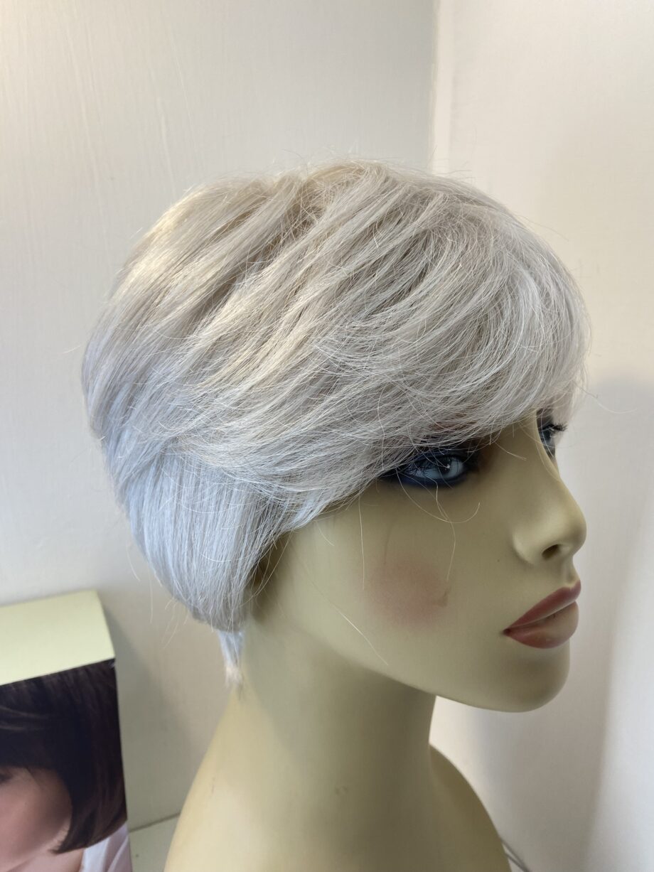 Silver white Ellie Willie soft cap wig. Bgss449