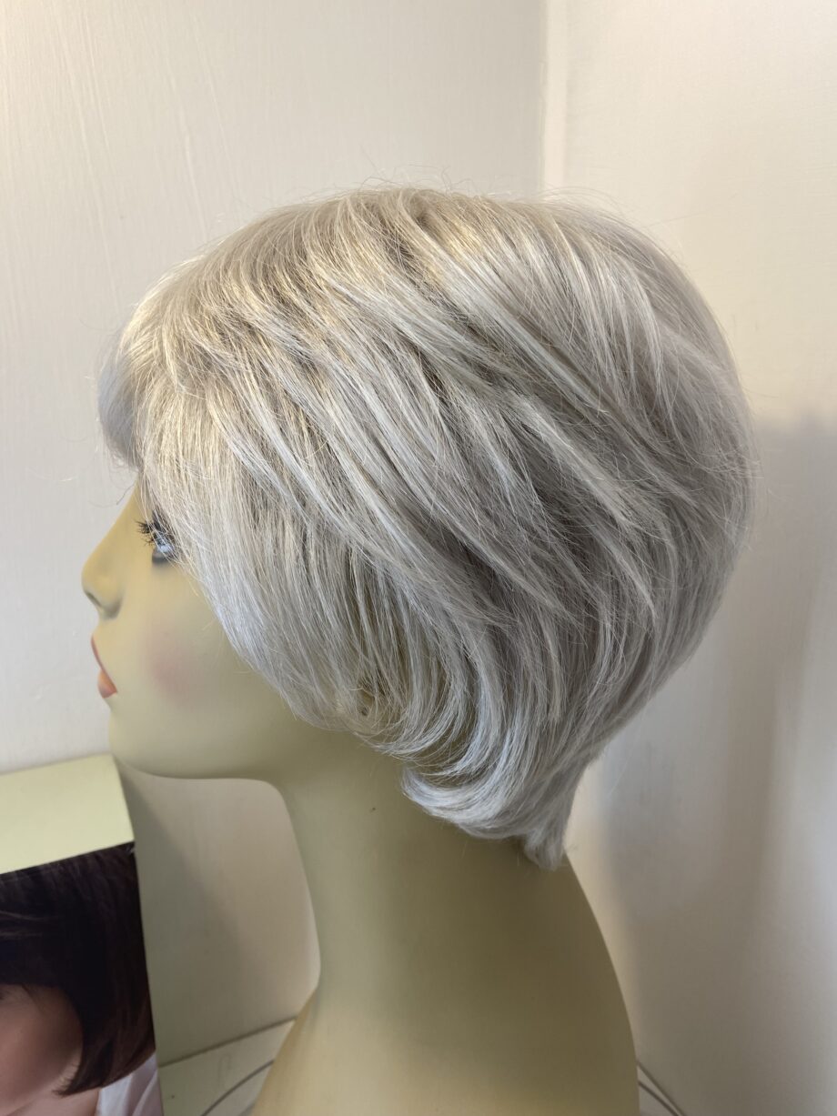 Silver white Ellie Willie soft cap wig. Bgss449