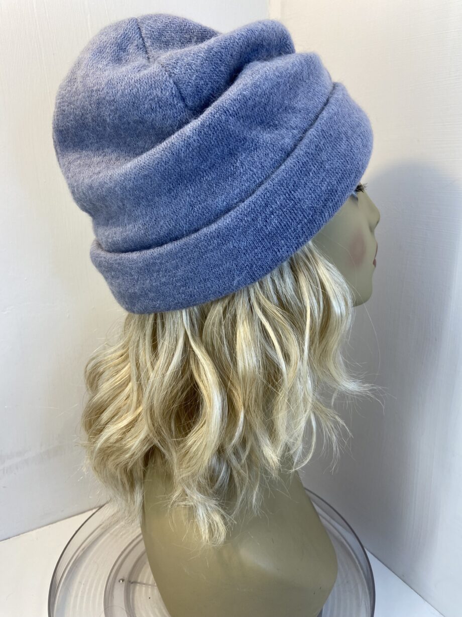 Blonde hair piece with warm hat. Bllc515