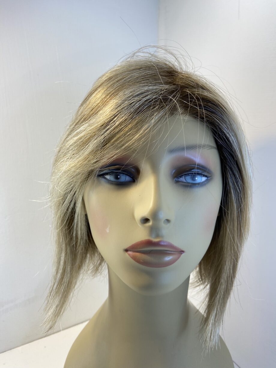 Blonde rooted soft cap Jon Renau wig. Blms303