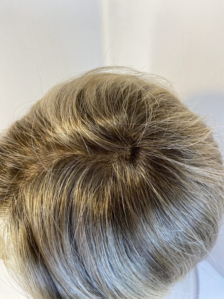 Blonde rooted soft cap Jon Renau wig. Blms303