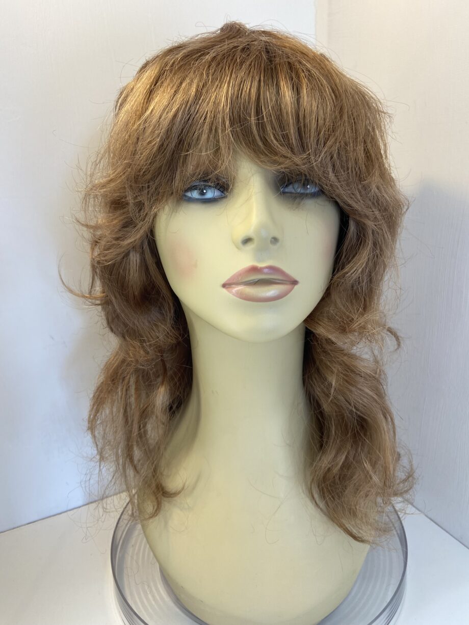 Long Sandy blonde large cap curly wig. Bllw207