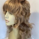 Long Sandy blonde large cap curly wig. Bllw207