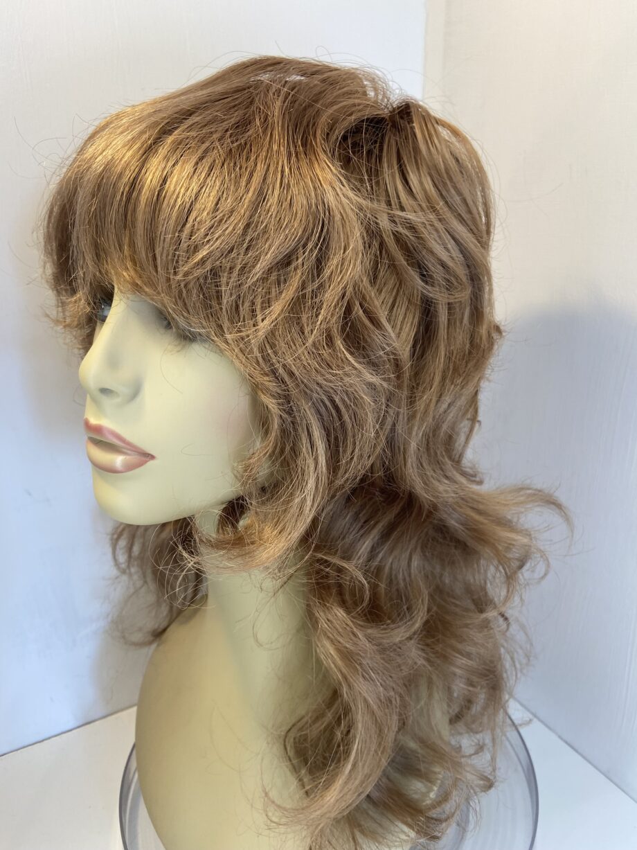 Long Sandy blonde large cap curly wig. Bllw207