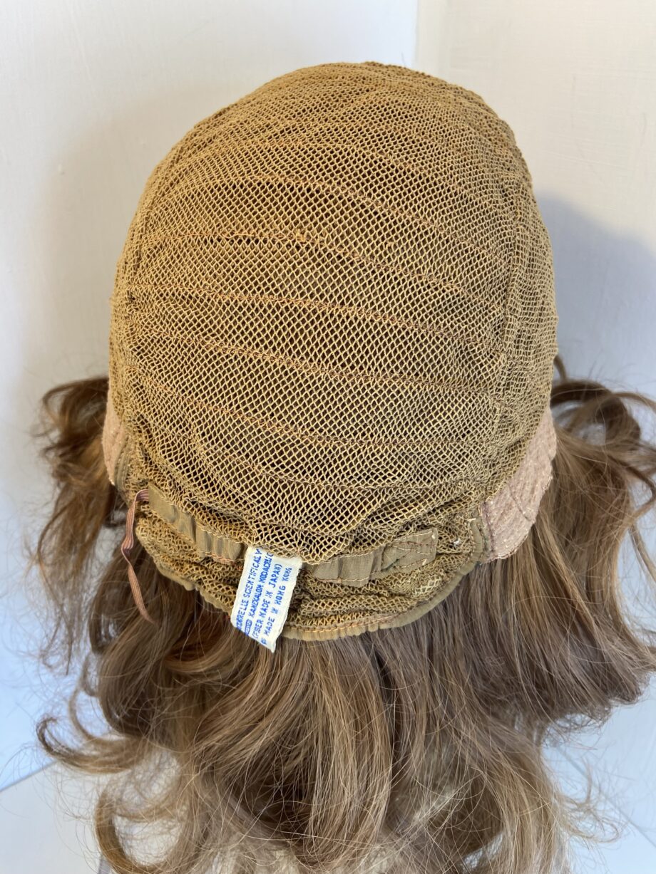 Long Sandy blonde large cap curly wig. Bllw207