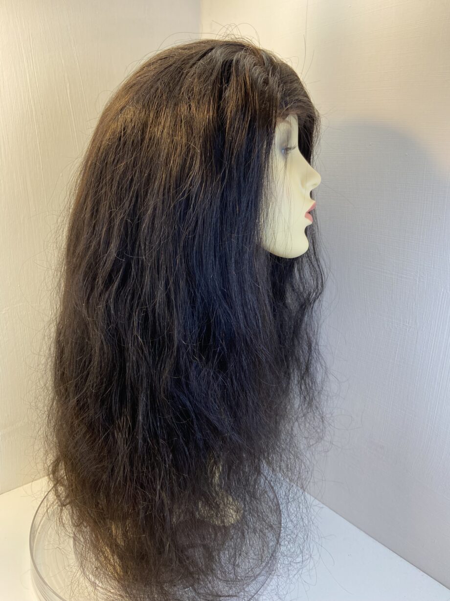 Long black soft cap  wavy wig. Bllw412