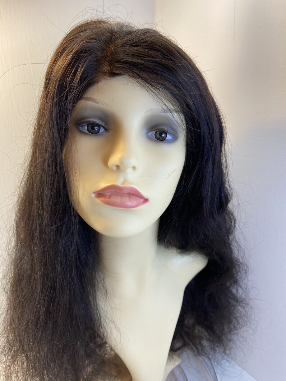 Long black soft cap  wavy wig. Bllw412