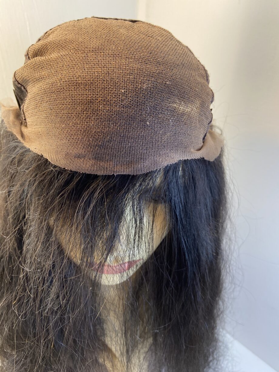 Long black soft cap  wavy wig. Bllw412
