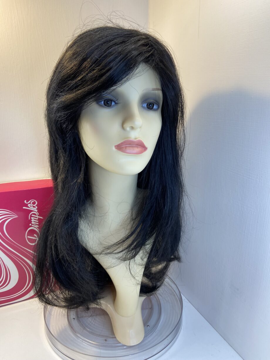 Stunning black long Dimples wig. Bbllw463