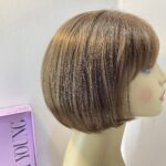 Shiny brown sleek wig. Bbrss465