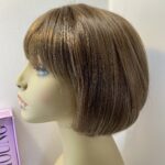 Shiny brown sleek wig. Bbrss465