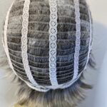 Silver grey short wig. Gss719