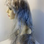 Fun silver sparkling grey long wig. Silver 723