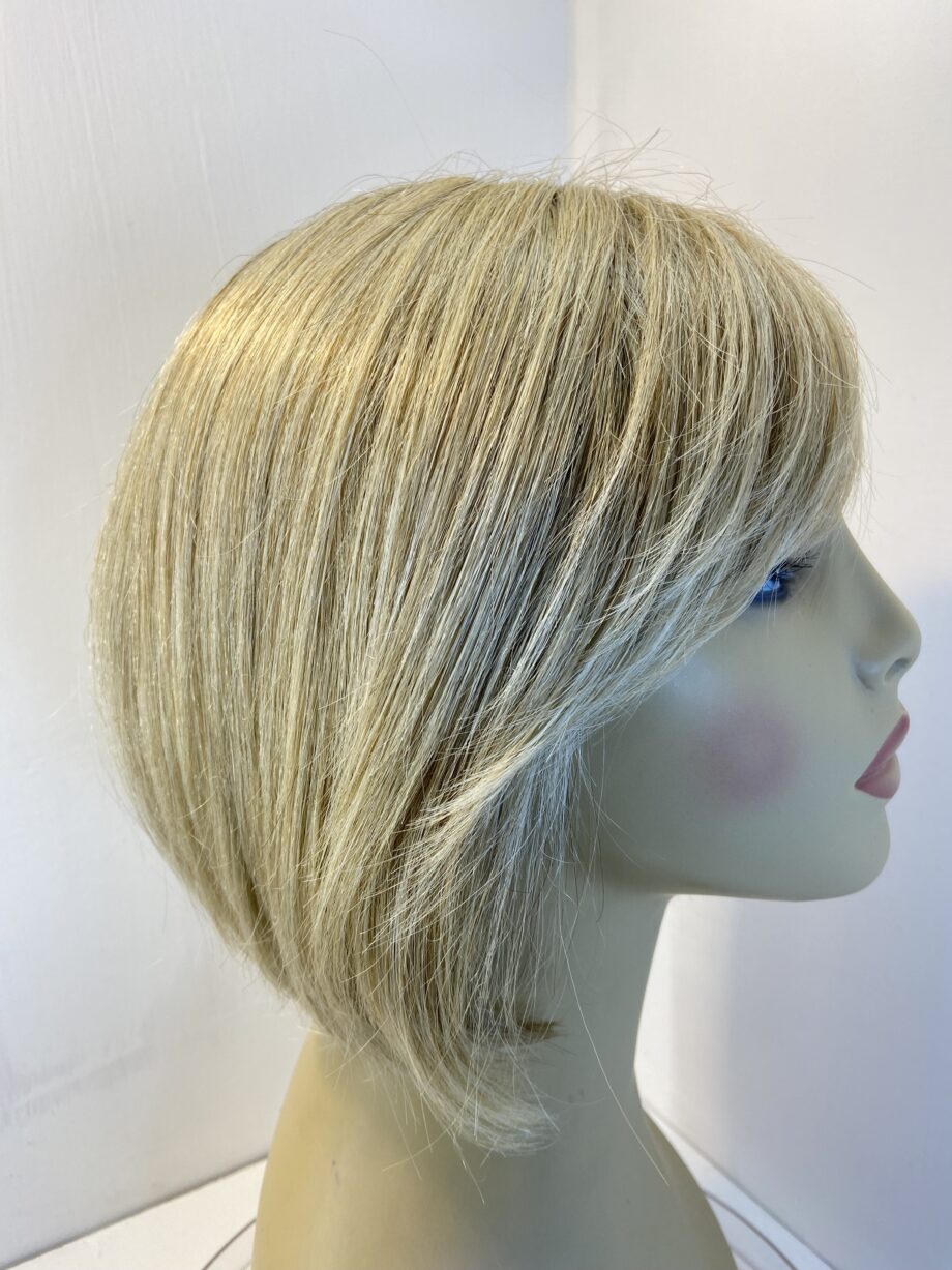 Soft cap rooted blonde wig. Blms813