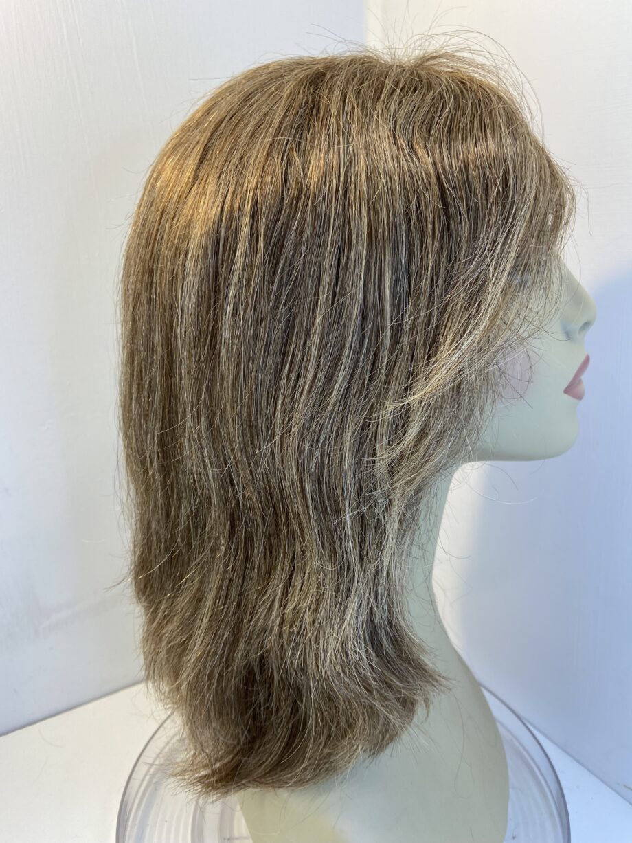 Human hair brown long wig. Brlw512
