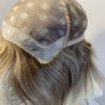 Blonde highlighted human hair wig. Bblms494