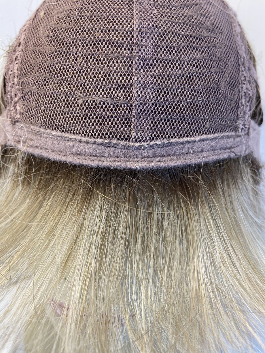 Blonde rooted designer blonde bob. Blms816