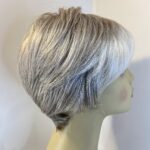 New silver grey white flash soft cap wig. Gss731