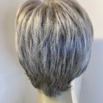 New silver grey white flash soft cap wig. Gss731
