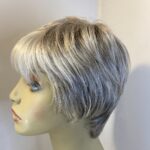 New silver grey white flash soft cap wig. Gss731