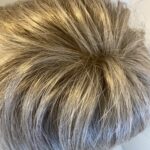 New silver grey white flash soft cap wig. Gss731
