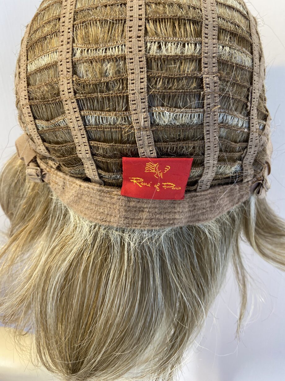 Spring honey blonde Rene of Paris wig. Bblms491